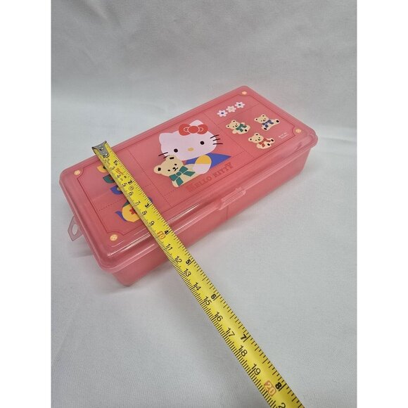 Hello Kitty Sanrio Vintage 1990s Pink Plastic Storage Case With Dividers - Picture 5 of 5